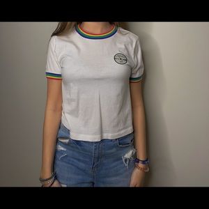 ✨f21 vintage disco rainbow top✨